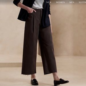 Banana Republic high-rise wide-leg cropped jean